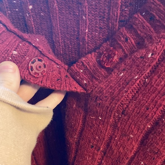 Woolrich red and white speckled wool blend pullover sweater - Picture 7 of 7